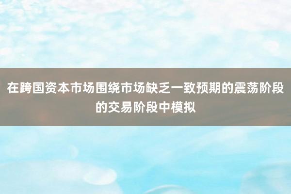 在跨国资本市场围绕市场缺乏一致预期的震荡阶段的交易阶段中模拟