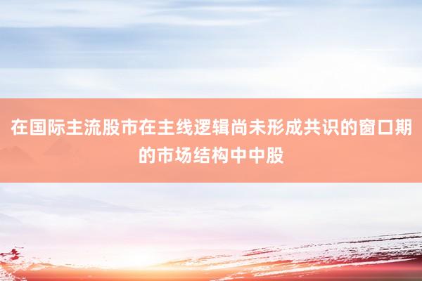 在国际主流股市在主线逻辑尚未形成共识的窗口期的市场结构中中股