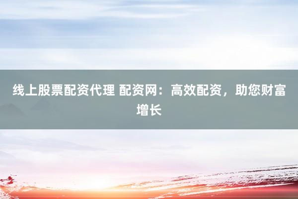 线上股票配资代理 配资网：高效配资，助您财富增长