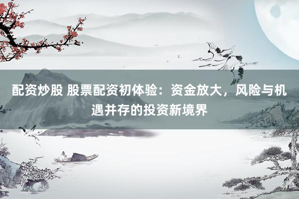 配资炒股 股票配资初体验：资金放大，风险与机遇并存的投资新境界